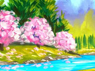 Paint and Wine Night in Taupō - A Spring Walk Paint and Wine Night in Taupō - A Spring Walk